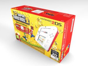 2DS Super Mario Bros weiße und rote Konsolenbox, 2DS Super Mario Bros karton