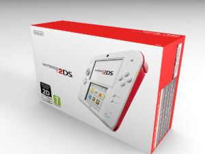 2DS Weiß und Rot Konsolenbox, 2DS Weiß karton