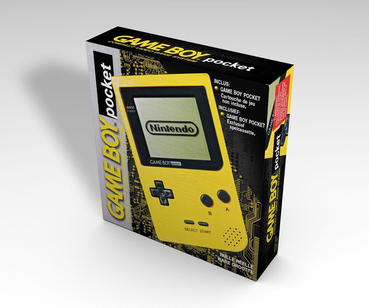 Game Boy Pocket Gelb Konsolenbox, Game Boy Pocket Gelb karton