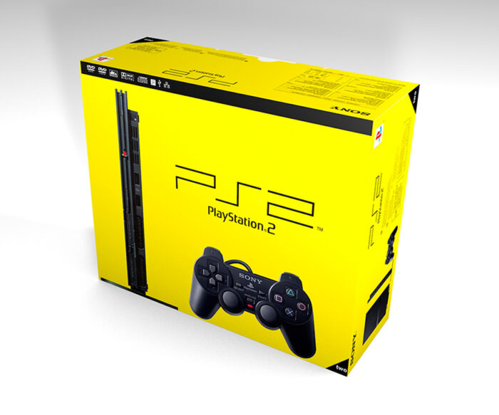 PlayStation 2 Slim Konsolenbox, PS2 Slim karton