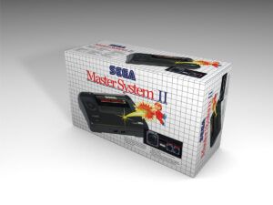 Sega Master System II Alex Kidd Konsolenbox, Master System 2 Alex Kidd karton