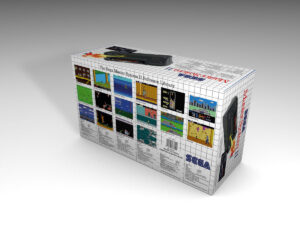 Sega Master System II Alex Kidd Konsolenbox, Master System 2 Alex Kidd karton