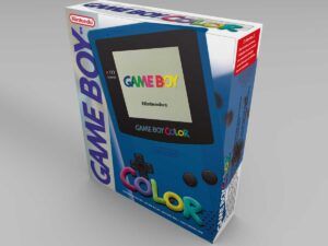 Game Boy Color Blau Konsolenbox, Game Boy Color Blau karton