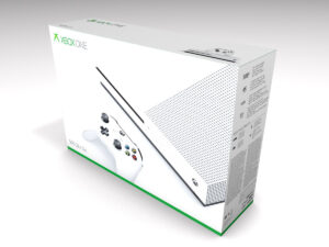 Xbox One S Weiß Konsolenbox, Xbox One S Weiss karton