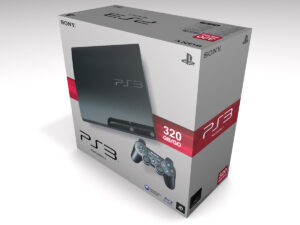 PS3 Slim 320GB Konsolenbox, PS3 Slim 320GB karton