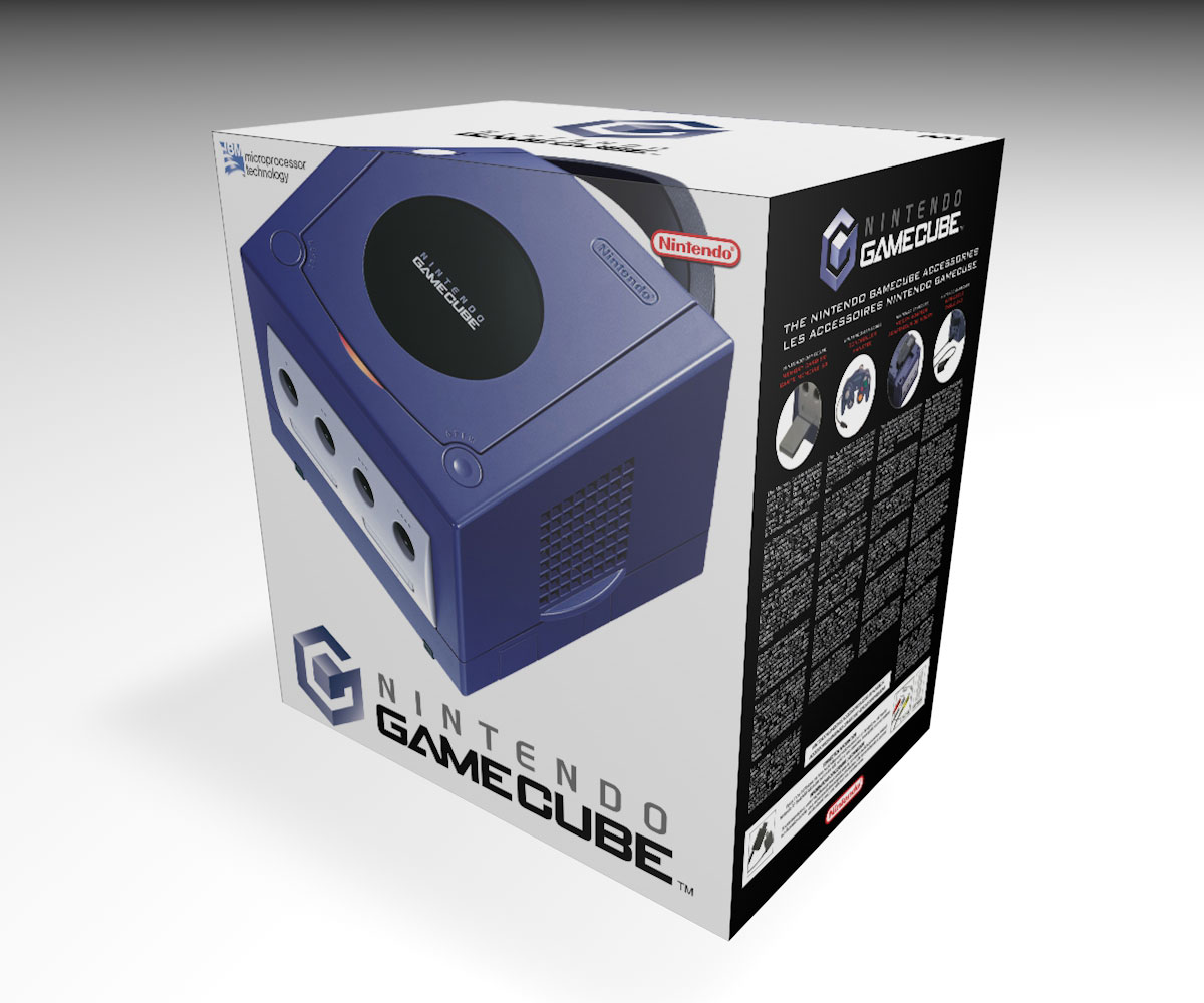 GameCube Blau Konsolenbox, GameCube Blau karton