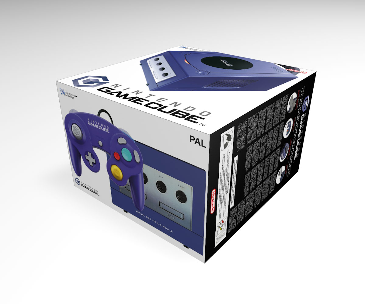 GameCube Blau Konsolenbox, GameCube Blau karton