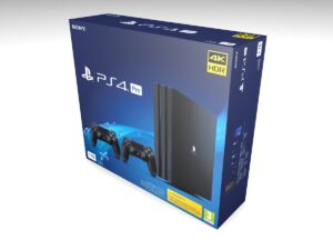 Sony PS4 Pro Konsolenbox 2 Kontrollen, PS4 Pro karton