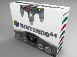 Nintendo 64 Smoke Black Konsolenbox, N64 Smoke Black karton