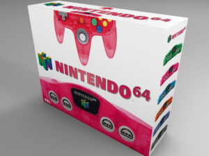 Nintendo 64 Watermelon Red Konsolenbox, N64 Watermelon Red karton