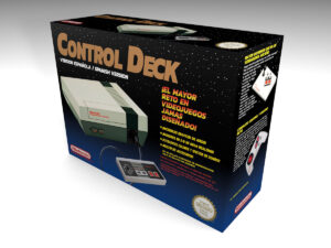 Nintendo NES Control Deck Konsolenbox, NES Control Deck karton