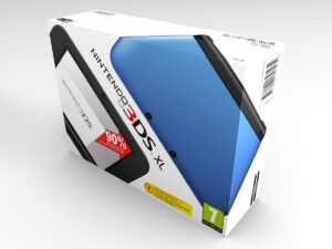 Nintendo 3DS XL Blau Konsolenbox, 3DS XL Blau karton