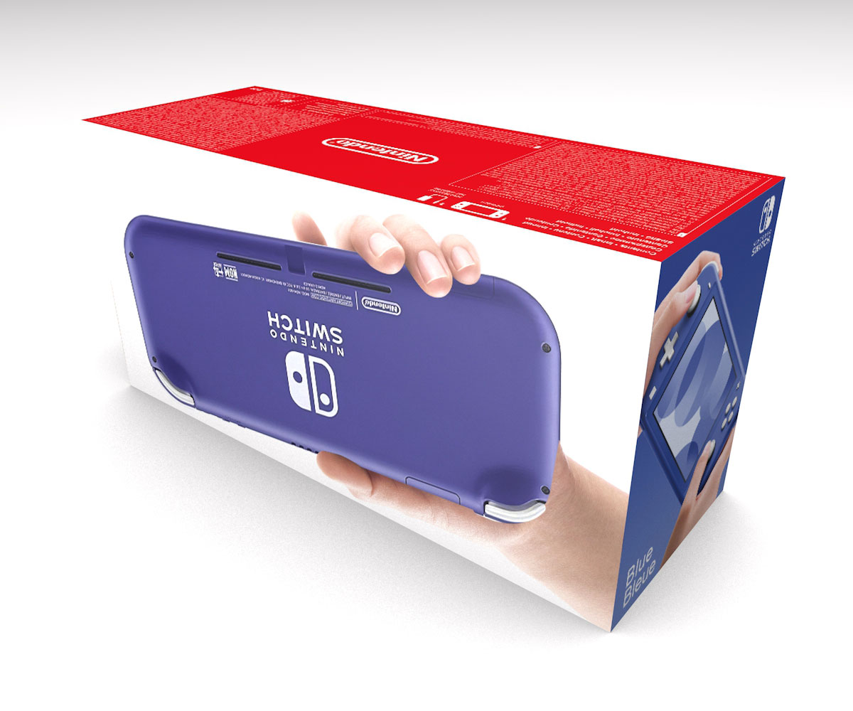Switch Lite Blau Konsolenbox, Switch Lite Blau karton