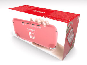 Switch Lite Koralle Konsolenbox, Switch Lite Koralle karton