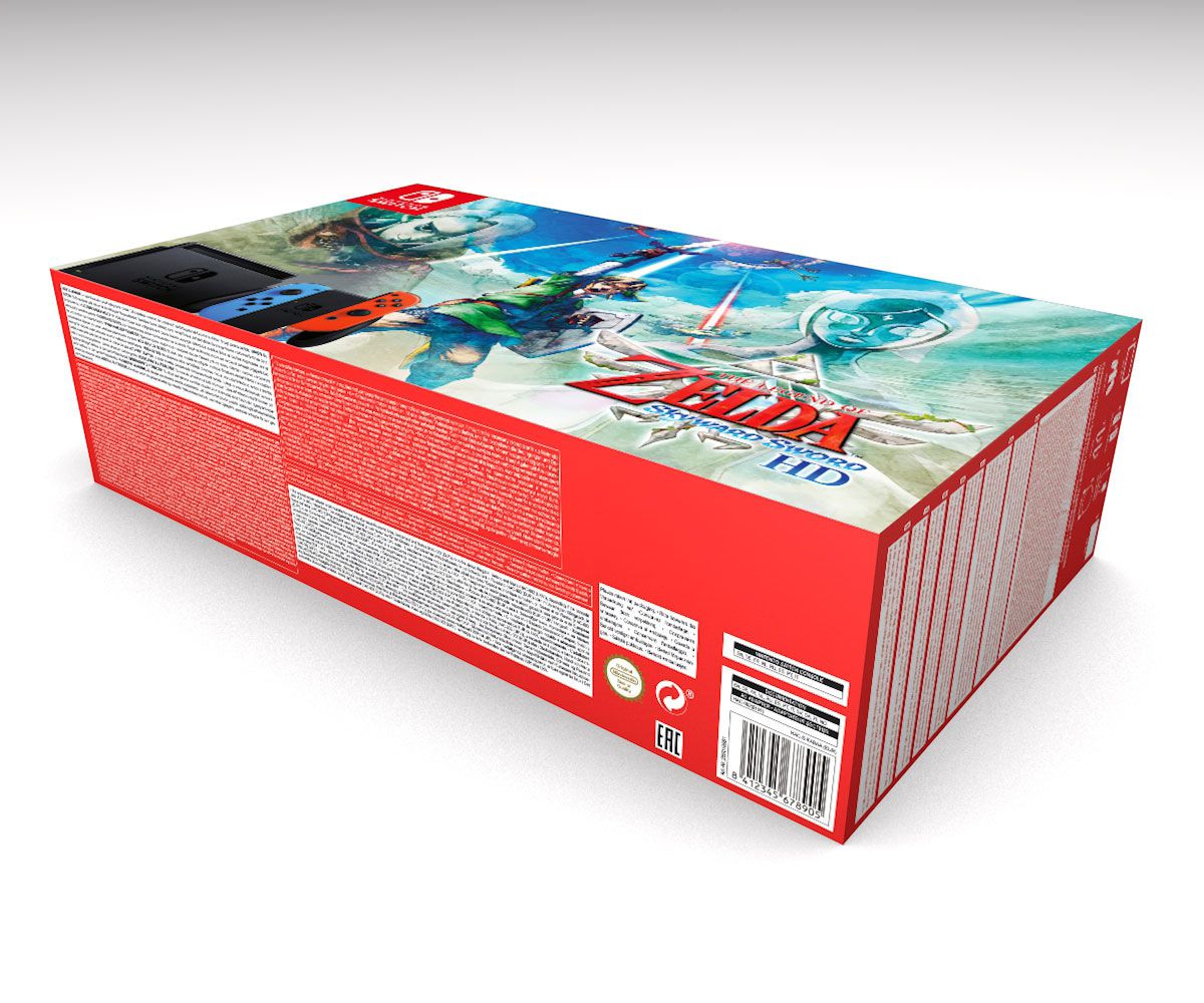 Nintendo Switch Zelda Konsolenbox, Switch Zelda karton