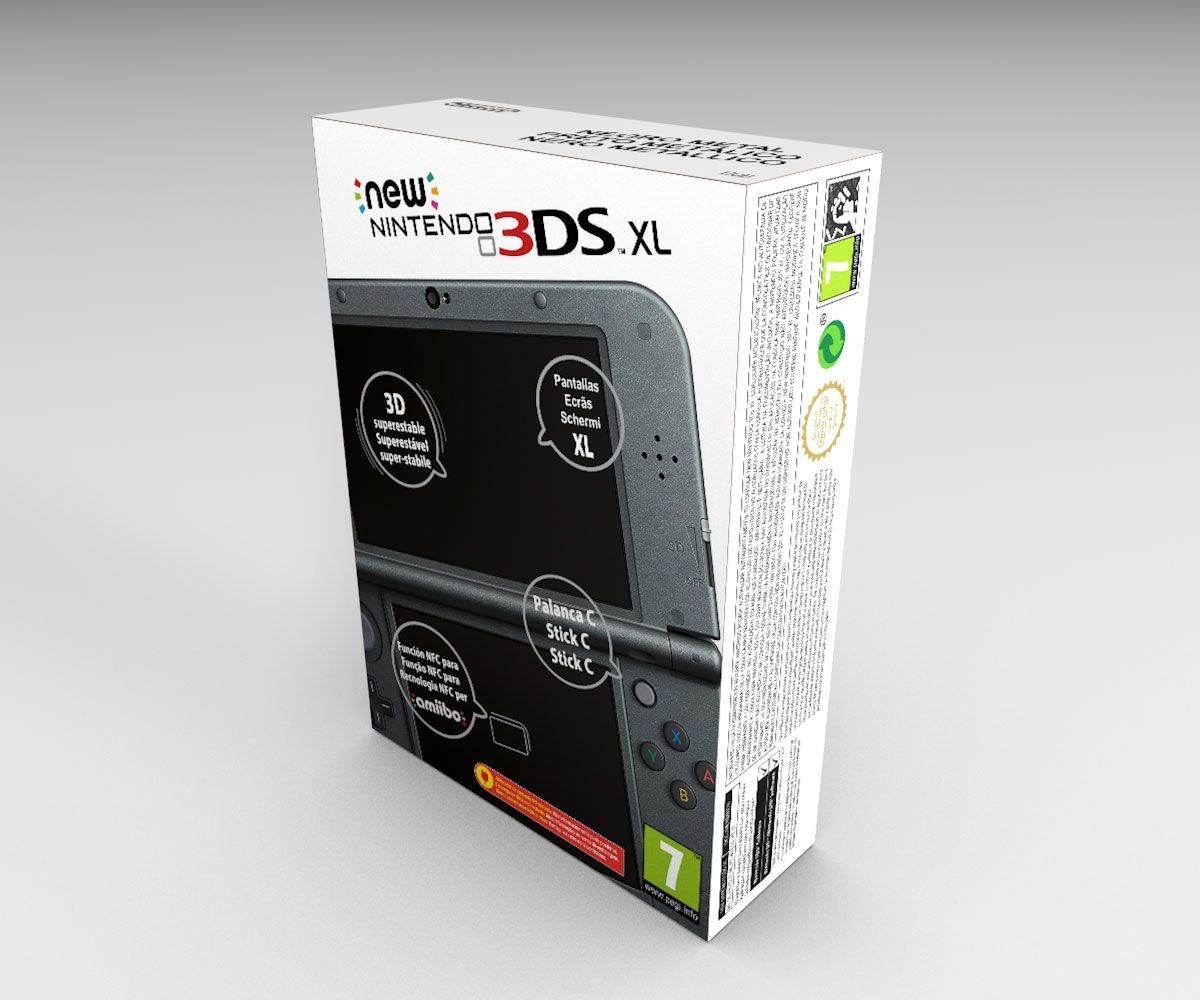 Nintendo New 3DS XL Schwarz Konsolenbox, New 3DS XL Schwarz karton