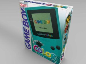 Game Boy Color Türkis NTSC Konsolenbox, Game Boy Color Teal karton