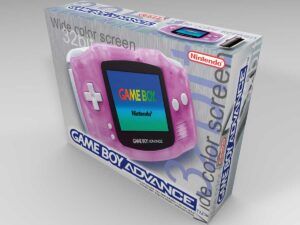 Game Boy Advance Transparent Pink Konsolenbox, Game Boy Advance Transparent Pink karton
