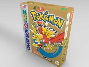 Game Boy Color Pokemon Gold Konsolenbox ES, Game Boy Color Pokemon Gold ES karton