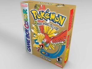 Game Boy Color Pokemon Gold Konsolenbox NTSC, Game Boy Color Pokemon Gold NTSC karton