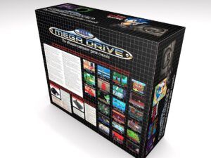 Sega Mega Drive 1 Sonic The Hedgehog Konsolenbox, Mega Drive 1 Sonic karton