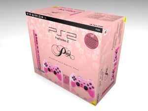 PlayStation 2 Slim Pink EUR Konsolenbox, PS2 Slim Pink karton