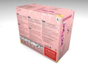 PlayStation 2 Slim Pink EUR Konsolenbox, PS2 Slim Pink karton