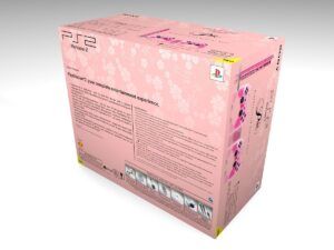 PlayStation 2 Slim Pink UK Konsolenbox, PS2 Slim Pink karton