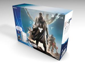 PS4 Glacier White Destiny Bundle CUH-1115A Konsolenbox, PS4 Glacier Weiss karton