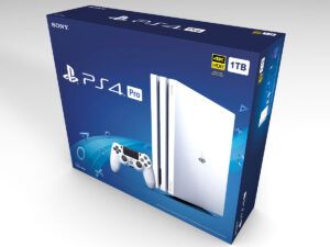 Sony PS4 Pro white Konsolenbox, PS4 Pro Weiss karton