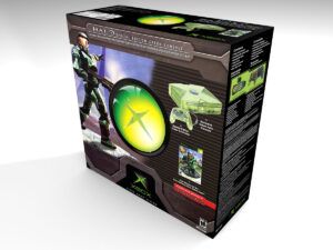 Xbox Halo Green Konsolenbox, Xbox Halo karton