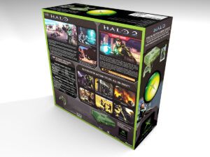 Xbox Halo Green Konsolenbox, Xbox Halo karton