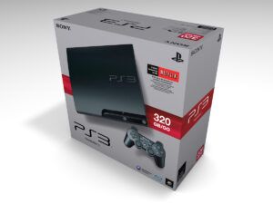 PS3 Slim 320GB CECH-2501B Konsolenbox, PS3 Slim 320GB CECH-2501B karton