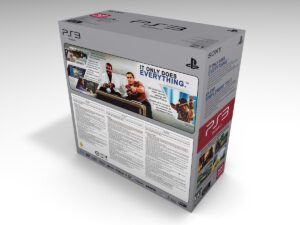 PS3 Slim 320GB CECH-2501B Konsolenbox, PS3 Slim 320GB CECH-2501B karton