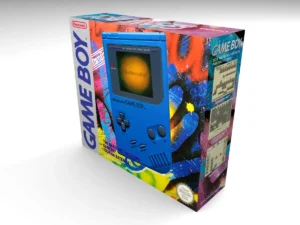 Gameboy Blue Play Loud Ersatzkarton Repro Box mit Innenkartons