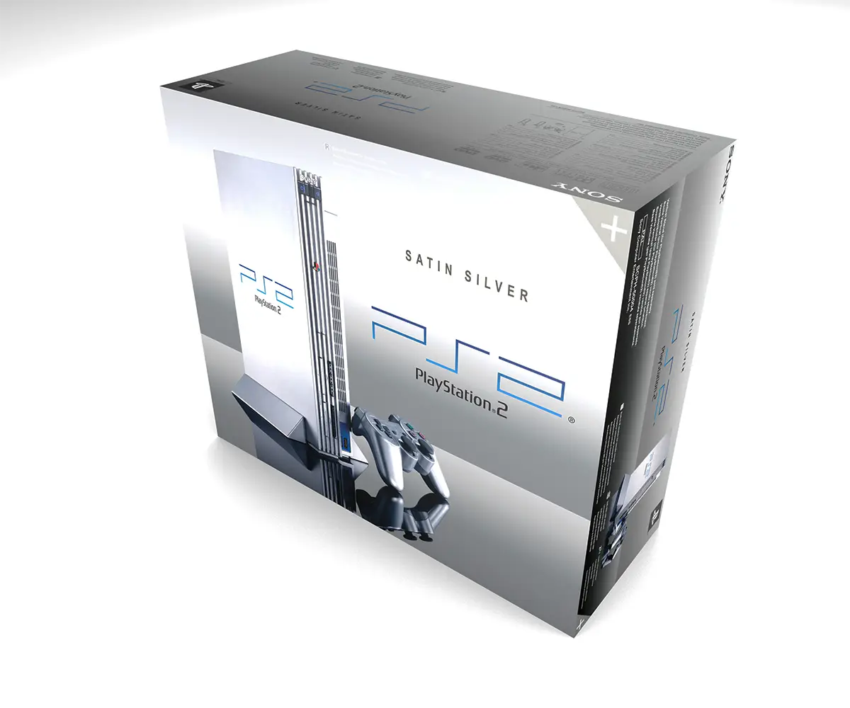 PlayStation 2 Fat PAL Silver 50004 Repro-Box